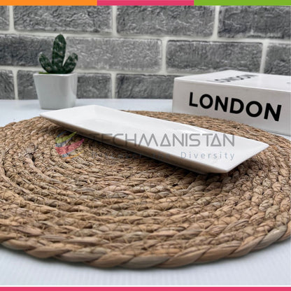 Mini Ceramic Rectangular Sushi Plate - Techmanistan in Pakistan