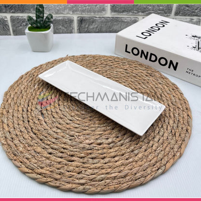 Mini Ceramic Rectangular Sushi Plate - Techmanistan in Pakistan