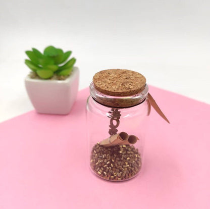 Mini Clear Glass Bottle with Cork Stopper Message Jar Small Gift Containers For Wedding Party, Home Decorative Arts & Crafts Bottles, Mini Clear Wishing Cork Bottle - Techmanistan in Pakistan