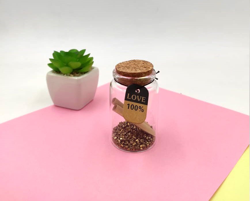Mini Clear Glass Bottle with Cork Stopper Message Jar Small Gift Containers For Wedding Party, Home Decorative Arts & Crafts Bottles, Mini Clear Wishing Cork Bottle - Techmanistan in Pakistan