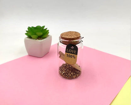 Mini Clear Glass Bottle with Cork Stopper Message Jar Small Gift Containers For Wedding Party, Home Decorative Arts & Crafts Bottles, Mini Clear Wishing Cork Bottle - Techmanistan in Pakistan