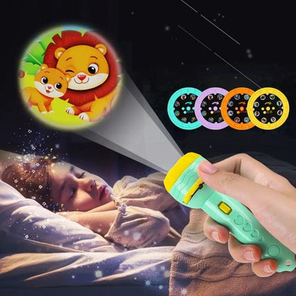 Mini Flashlight Projector Torch Toy with 3 Discs - Techmanistan in Pakistan
