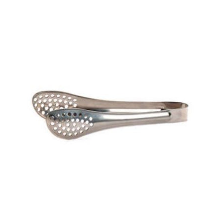 Mini Stainless Steel Frying Oil Straining Tong, Salad Tong, Sugar Tongs Ice - Cube Picker Coffee Tea Food Serving Tong, Metal Mesh 32 Holes Flat Head Bread Tong - Techmanistan in Pakistan