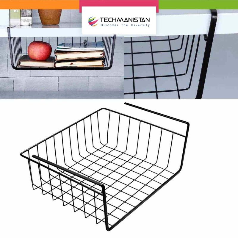 Multi - Purpose Metal Hanging Under Shelf Storage Basket – Organize Your Kitchen - Techmanistan in Pakistan