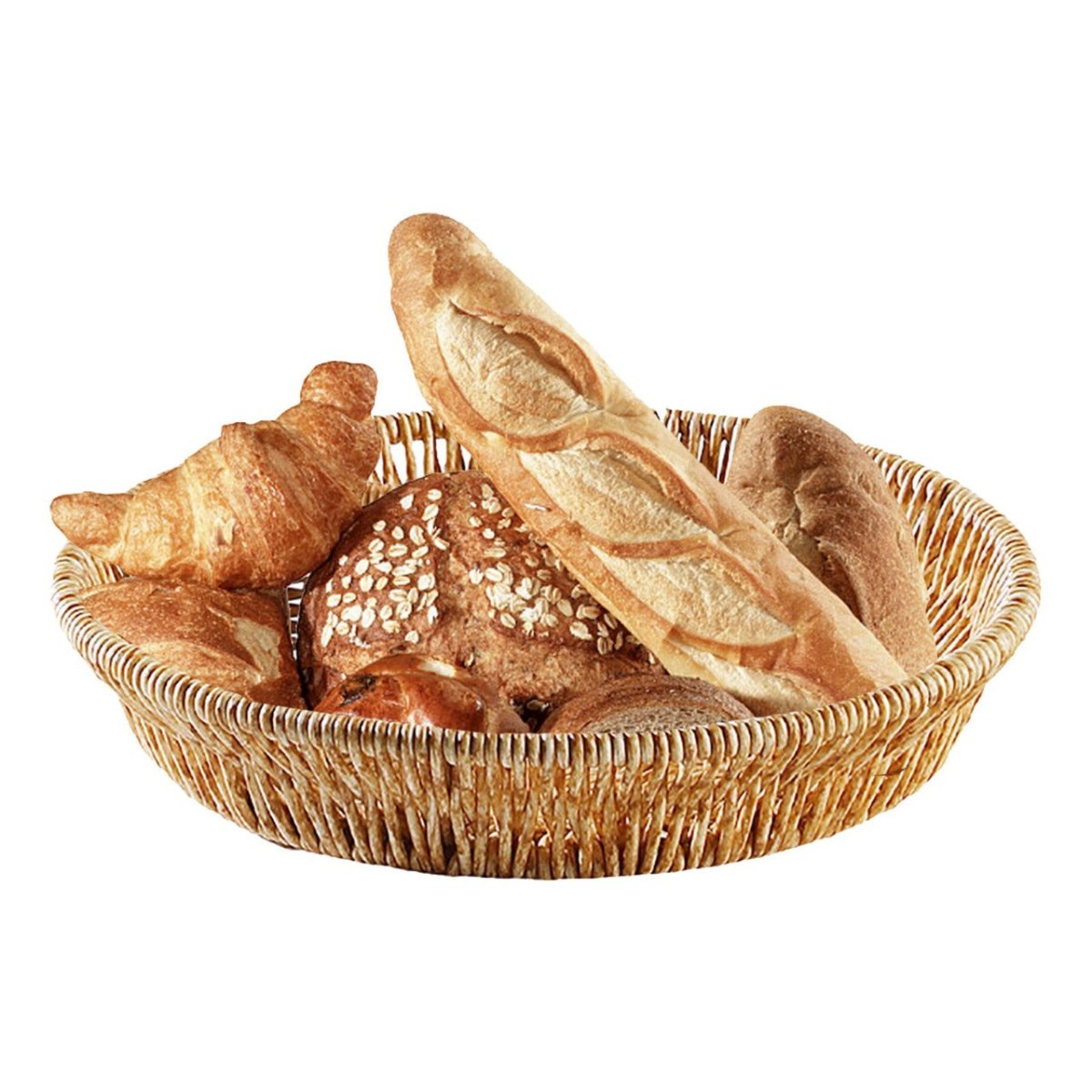 Multi purpose Round Wicker/Imitation Rattan Basket For Holding Cellphones in Office, Mobile Holding Basket For Office & Restaurant, Mobile Basket, Fruit Basket, Vegetable Basket - Techmanistan in Pakistan