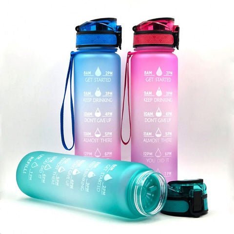 Multicolor Large Capacity Water Bottle 1000ml - Techmanistan in Pakistan