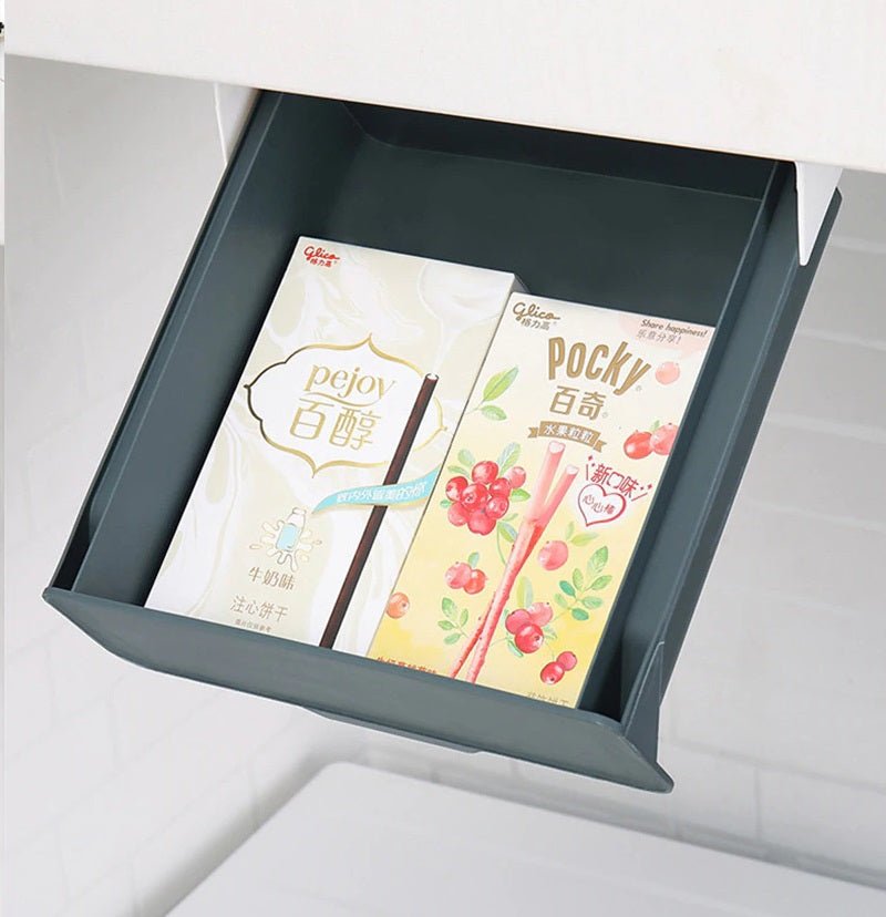 Multifunctional Self - Adhesive Retractable Under The Table Hidden Drawer Organizer - Techmanistan in Pakistan