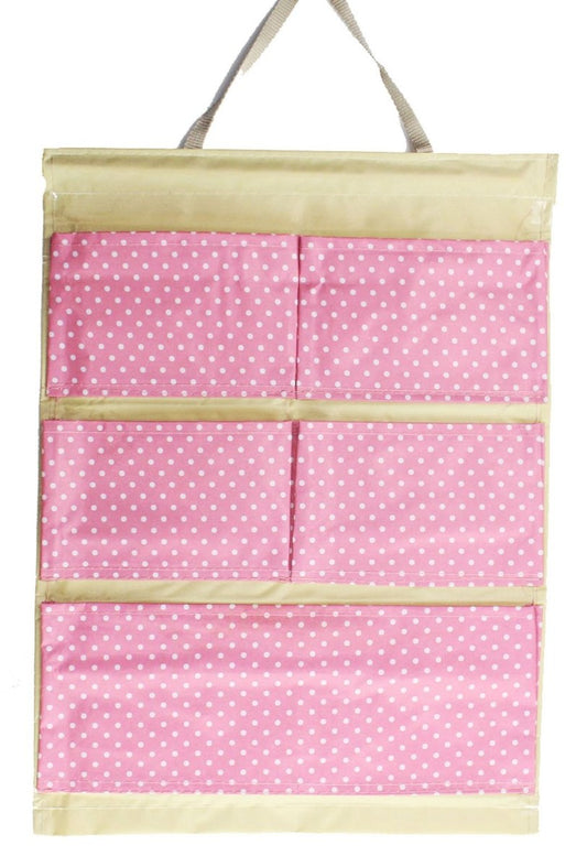 Multipurpose Foldable 5 Pockets Wall Hanging Storage Bag Makeup Cosmetic Storage Box, 5 Pockets Hanging Organizer - Techmanistan in Pakistan