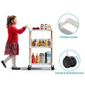 Multipurposed 3/4 Tier Rolling Cart with Wheels, Serving Cart with Handle Bar, Heavy Duty Shelving Unit Utility Storage Shelves Trolley, Storage Cart - Techmanistan in Pakistan
