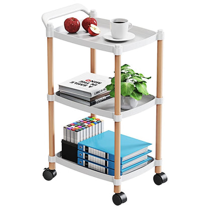 Multipurposed 3/4 Tier Rolling Cart with Wheels, Serving Cart with Handle Bar, Heavy Duty Shelving Unit Utility Storage Shelves Trolley, Storage Cart - Techmanistan in Pakistan