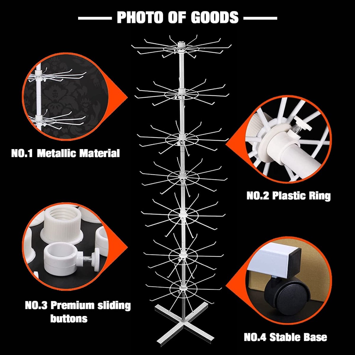 Multipurposed 7 Tier Rotating Jewelry Holder - Techmanistan in Pakistan