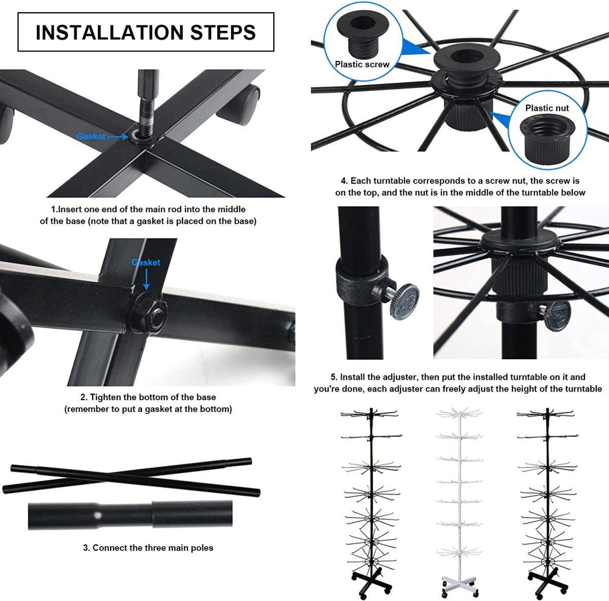 Multipurposed 7 Tier Rotating Jewelry Holder - Techmanistan in Pakistan