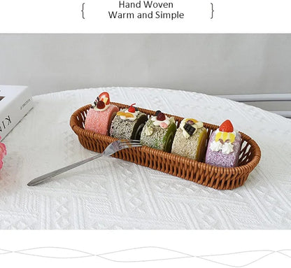 Multipurposed Imitation Rattan Oval Bread Basket - Techmanistan in Pakistan