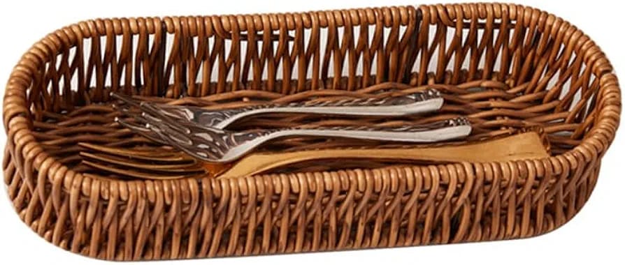 Multipurposed Imitation Rattan Oval Bread Basket - Techmanistan in Pakistan