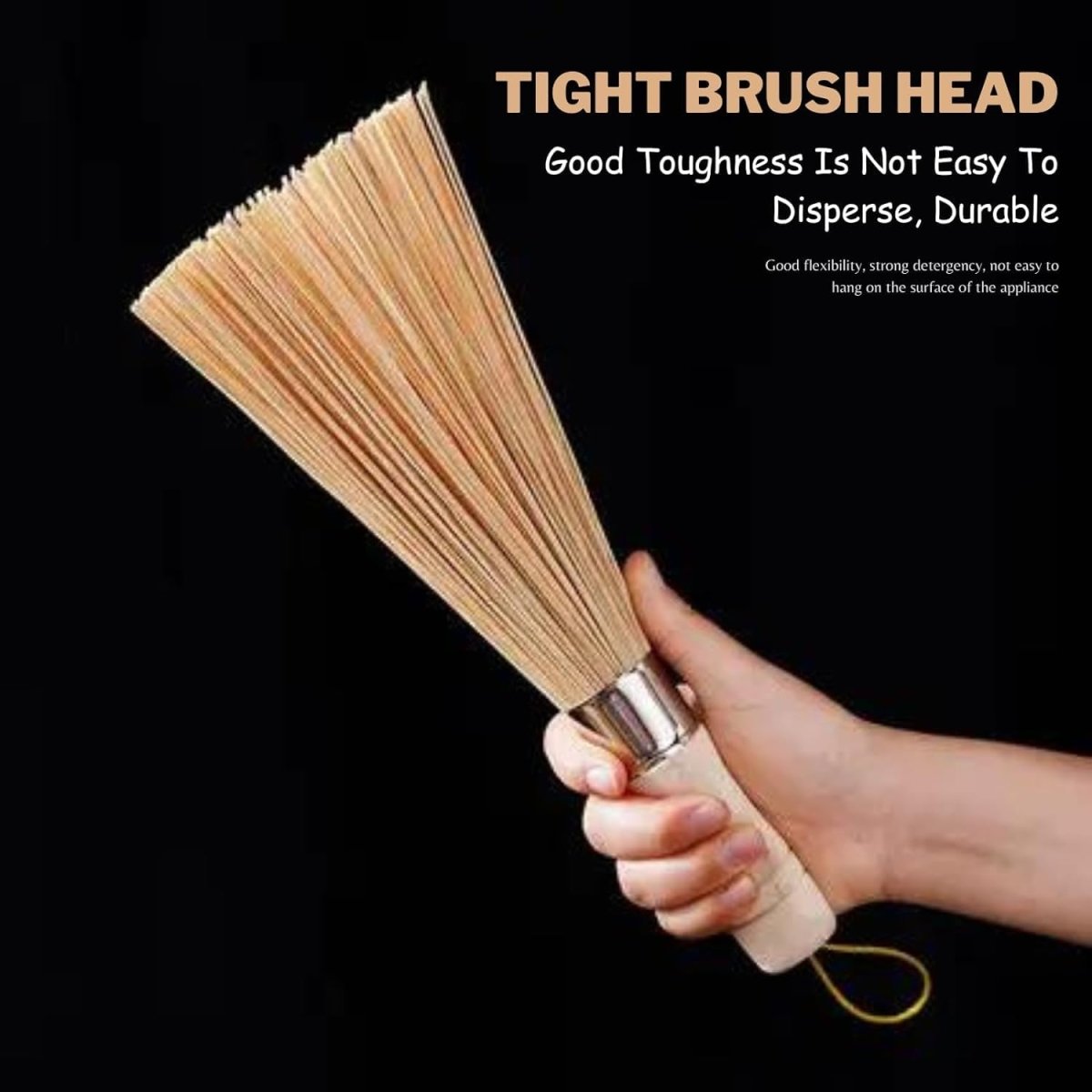Natural Bamboo Wok Brush, Kitchen Cleaning Brush - Techmanistan in Pakistan