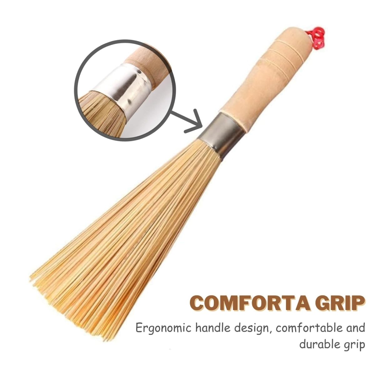 Natural Bamboo Wok Brush, Kitchen Cleaning Brush - Techmanistan in Pakistan