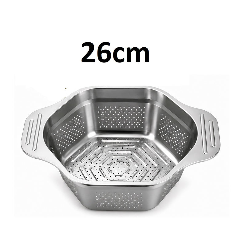 Hexagon Shape Stainless Steel Colander Strainer
