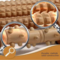 Natural Wooden Foot Roller Massager | Manual Reflexology Therapy Tool