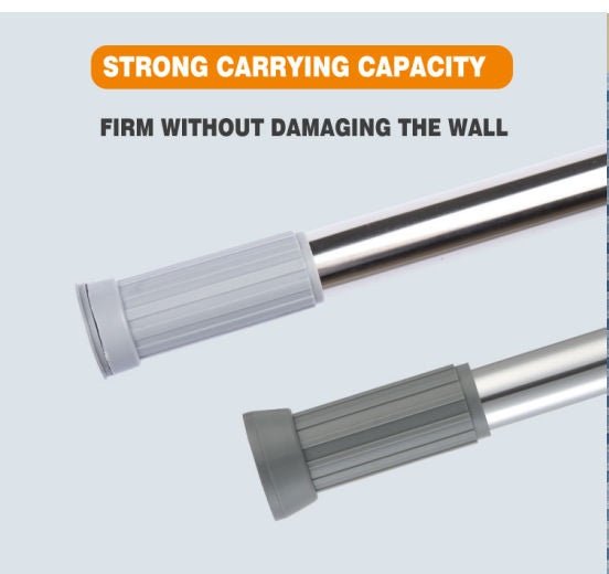 No Drilling Telescopic Shower Curtain Rail 110 - 200 cm - Techmanistan in Pakistan