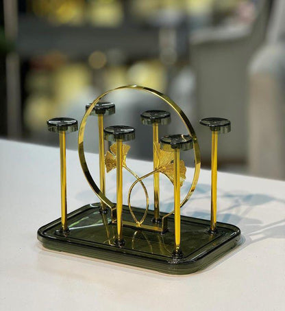 Non - Slip Metal Glass Stand Cup Drying Holder - Techmanistan in Pakistan