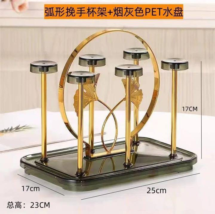 Non - Slip Metal Glass Stand Cup Drying Holder - Techmanistan in Pakistan