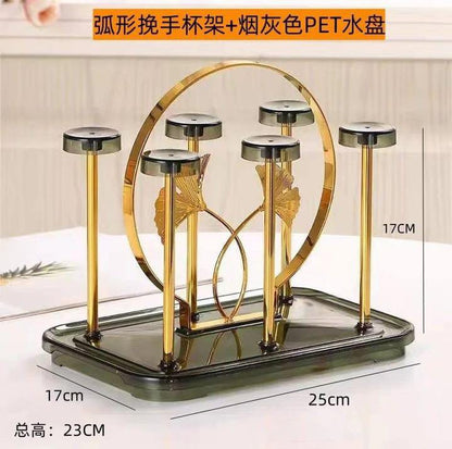 Non - Slip Metal Glass Stand Cup Drying Holder - Techmanistan in Pakistan