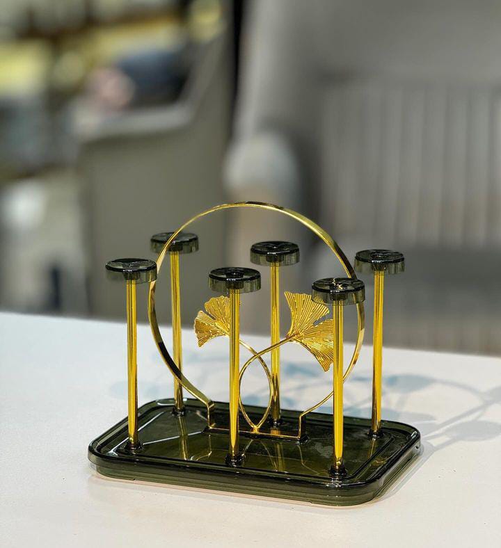 Non - Slip Metal Glass Stand Cup Drying Holder - Techmanistan in Pakistan