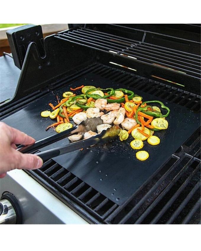 Non Stick BBQ Heat Resistant Barbecue Grill Mat - Reusable, Easy to Clean - Work on Gas Charcoal Electric - Techmanistan in Pakistan