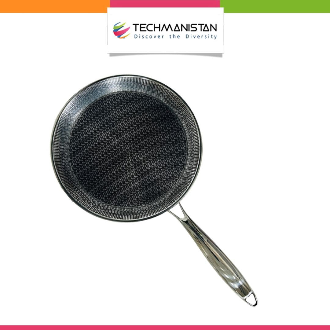 Non - Stick Double Sided Laser Coated Honeycomb Frying Pan - Techmanistan in Pakistan
