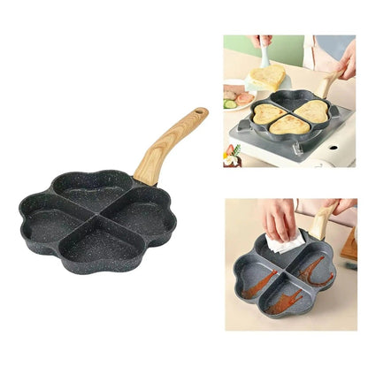 Non - Stick Egg Frying Pan with Wooden Handle - Techmanistan in Pakistan