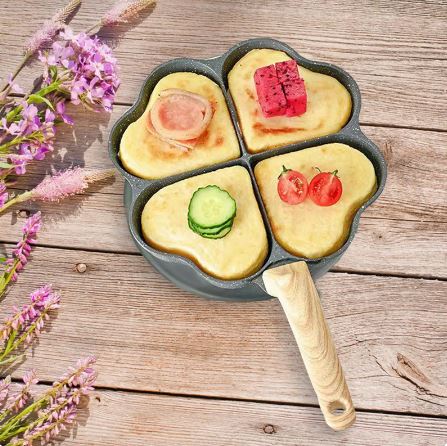 Non - Stick Egg Frying Pan with Wooden Handle - Techmanistan in Pakistan