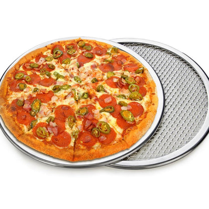 Non - Stick Mesh Pizza Screen Plate, Mesh Pizza Screen Baking Tray, Stainless Steel Pizza Mesh Plate - Techmanistan in Pakistan