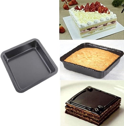 Non - Stick Square Cake Pan, Home Kitchen Cake Baking Pan, Cake Pan, Brownie Pan - Techmanistan in Pakistan