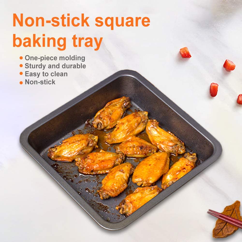 Non - Stick Square Cake Pan, Home Kitchen Cake Baking Pan, Cake Pan, Brownie Pan - Techmanistan in Pakistan