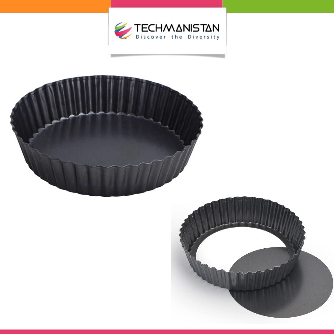 Nonstick & Quick Release Coating Loose Bottom Quiche Tart Pan - Techmanistan in Pakistan