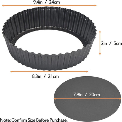 Nonstick & Quick Release Coating Loose Bottom Quiche Tart Pan - Techmanistan in Pakistan