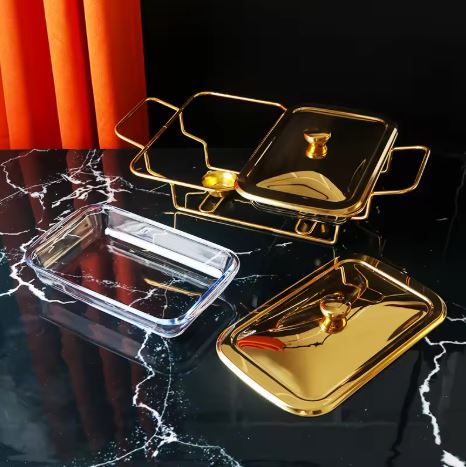 2 Grid Buffet Food Warmer Pot