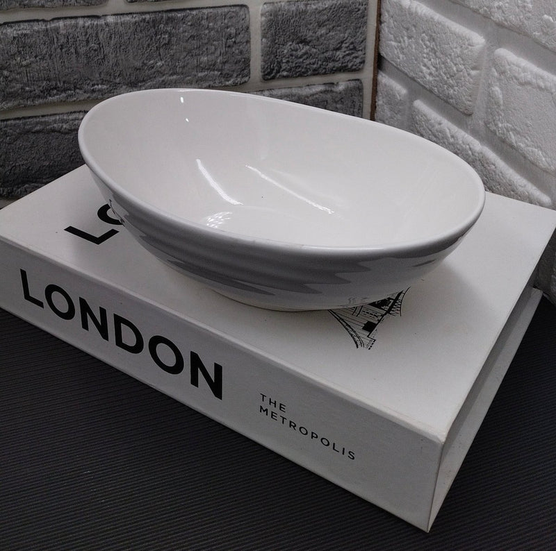 Oval Ceramic Serving Bowl - Techmanistan in Pakistan