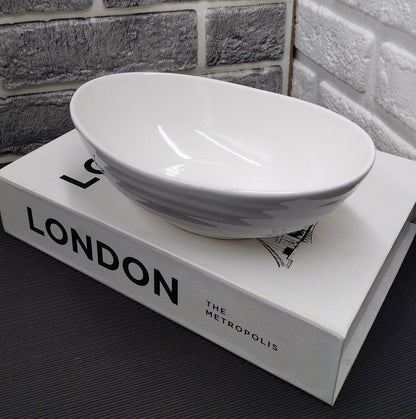 Oval Ceramic Serving Bowl - Techmanistan in Pakistan
