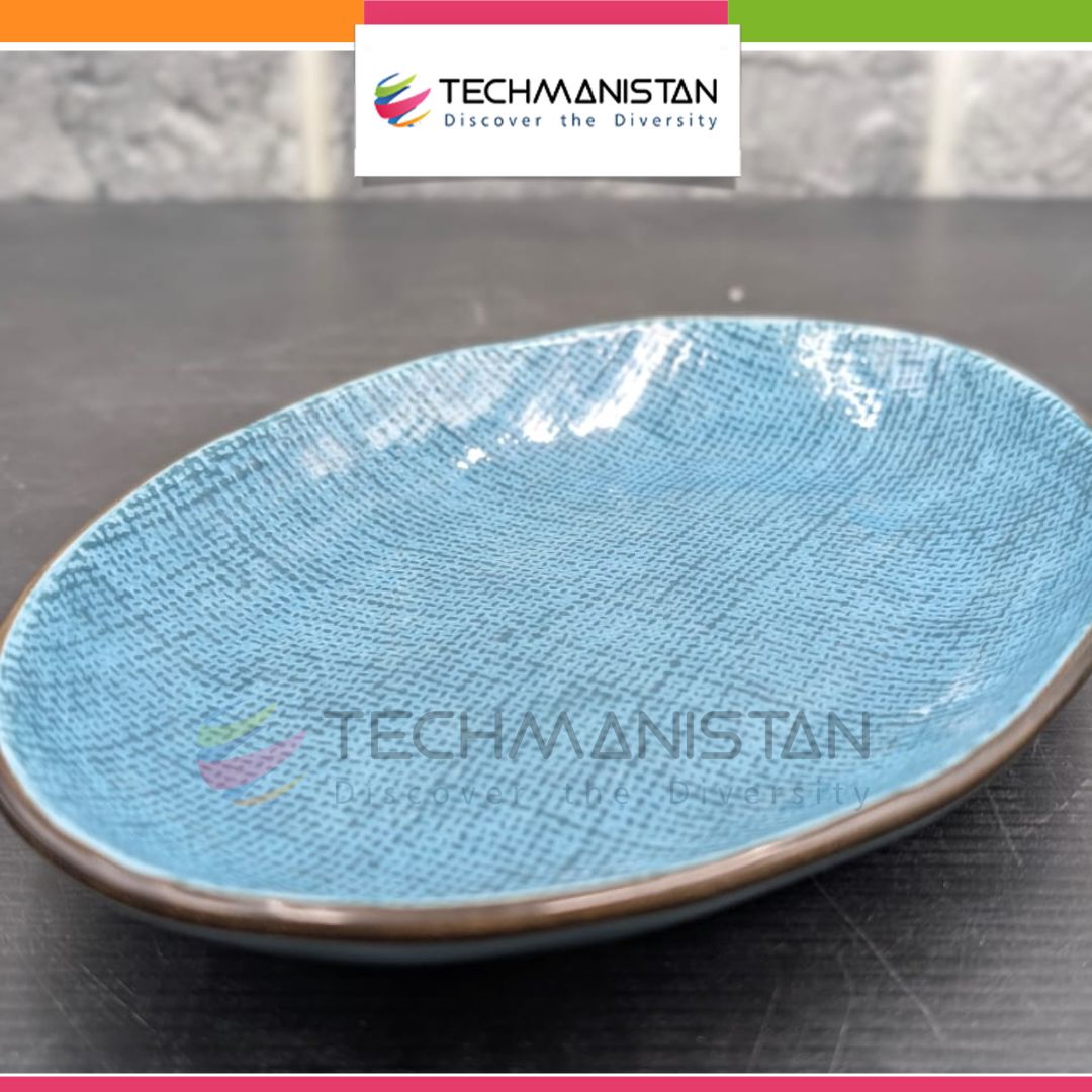 Oval Ceramic Serving Tray - Techmanistan in Pakistan