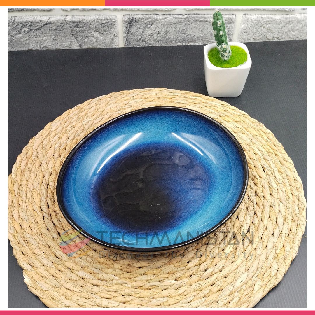 Oval Dinner Bowl Ceramic Lunch Plate - Techmanistan in Pakistan