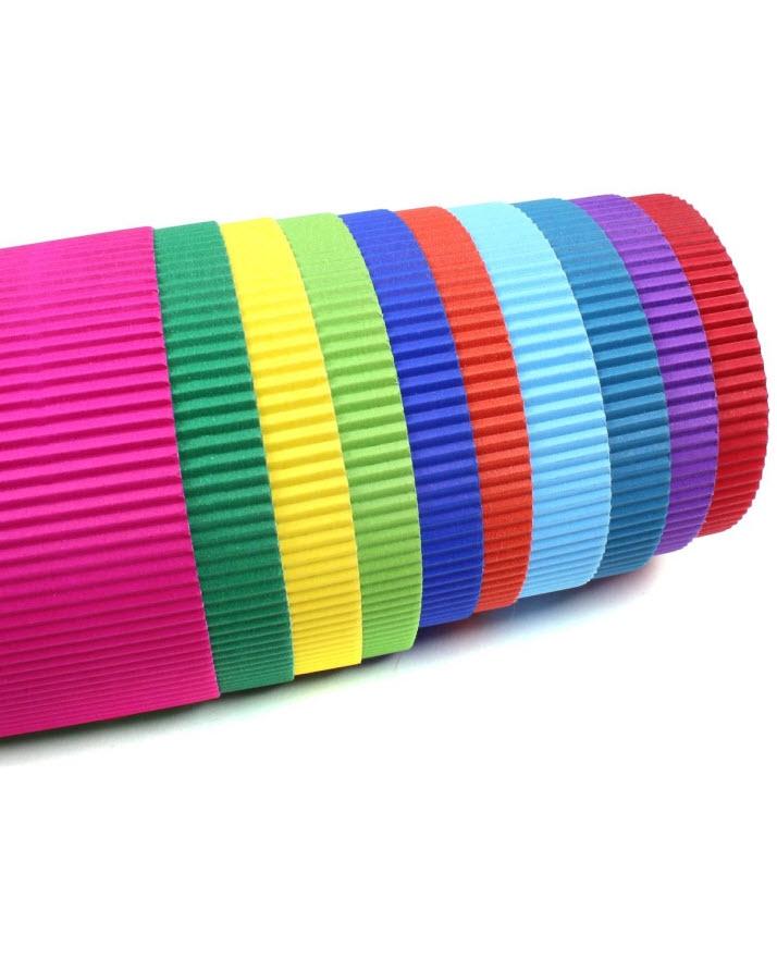 Pack Of 10 - Colorful Corrugated Sheets For Art & Craft - Techmanistan in Pakistan