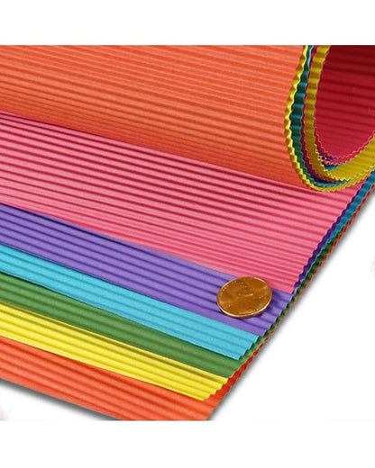 Pack Of 10 - Colorful Corrugated Sheets For Art & Craft - Techmanistan in Pakistan