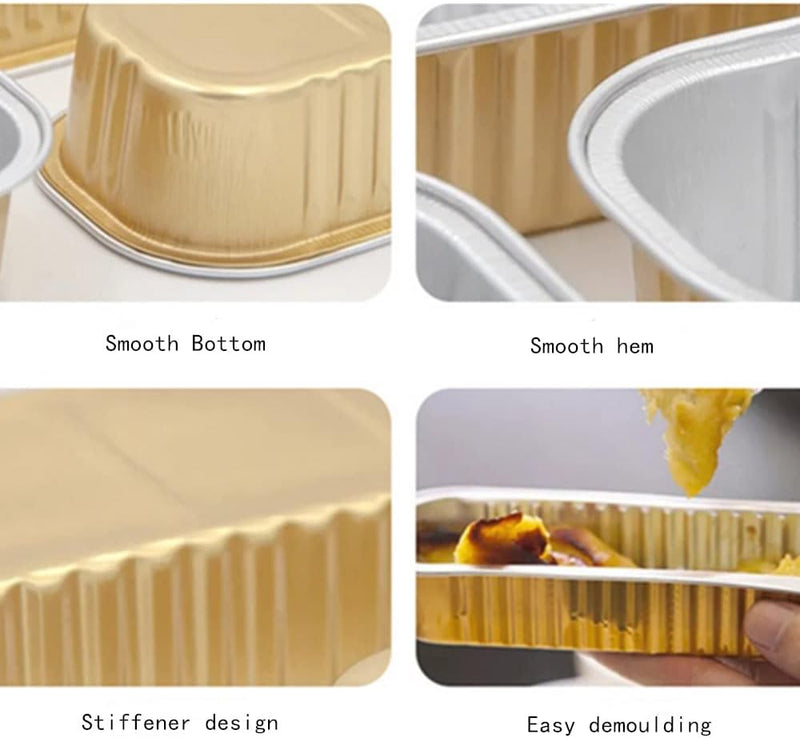 Pack of 10 - Disposable Baking Tins Foil Pans With Lids - Techmanistan