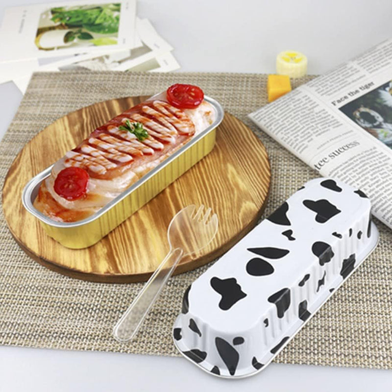 Pack of 10 - Disposable Baking Tins Foil Pans With Lids - Techmanistan