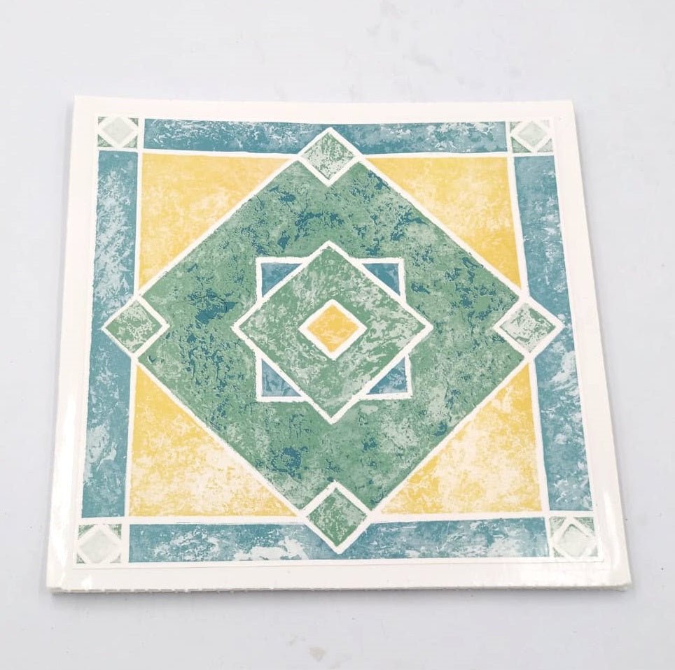 Pack Of 10 - PVC Wall Sticker, Tile Stickers For Bathroom & Kitchen - 15cm x 15cm Each - Techmanistan in Pakistan