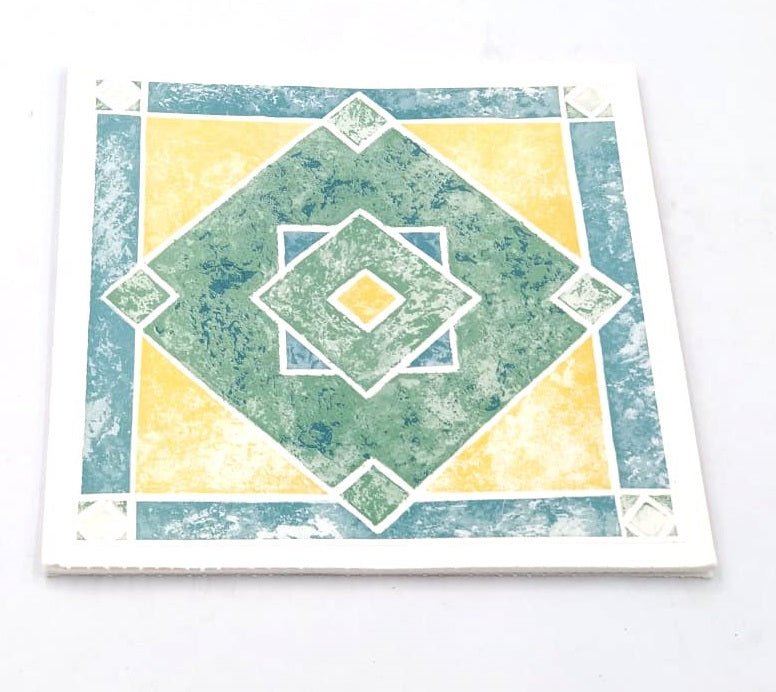 Pack Of 10 - PVC Wall Sticker, Tile Stickers For Bathroom & Kitchen - 15cm x 15cm Each - Techmanistan in Pakistan