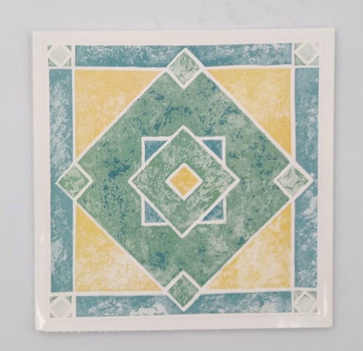 Pack Of 10 - PVC Wall Sticker, Tile Stickers For Bathroom & Kitchen - 15cm x 15cm Each - Techmanistan in Pakistan