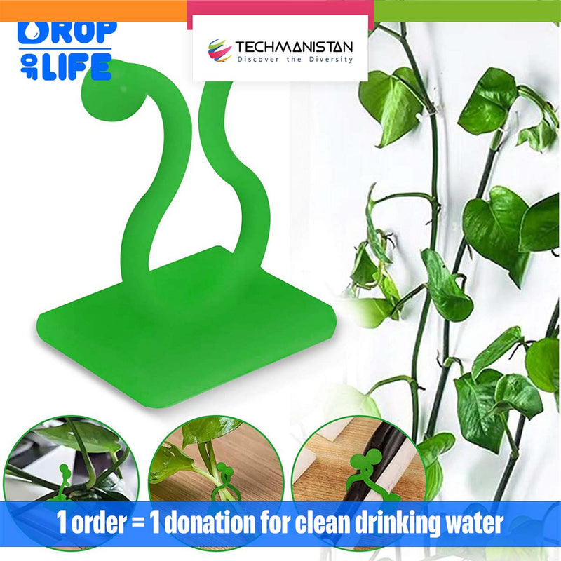 Pack of 10 - Self - Adhesive Plant Climbing Wall Fixture Clips - Techmanistan in Pakistan