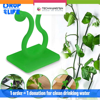Pack of 10 - Self - Adhesive Plant Climbing Wall Fixture Clips - Techmanistan in Pakistan